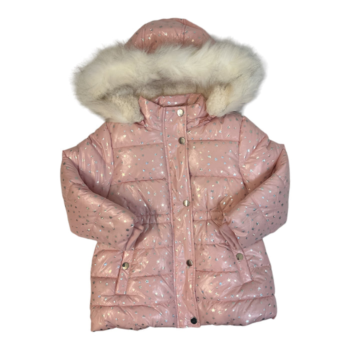 Member's Mark Girl's Wind Resistant Removable Faux Fur Hooded Warm Puffer Jacket