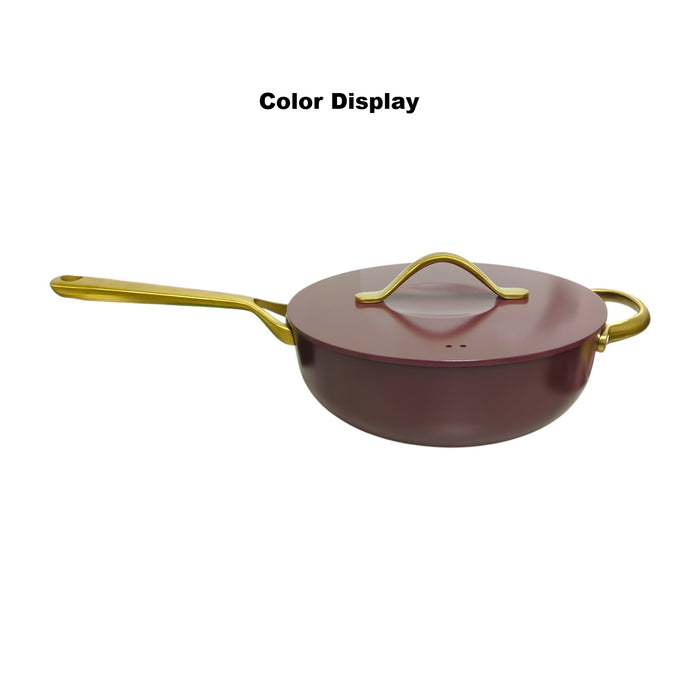 Member's Mark 11-Piece Modern Ceramic Cookware Set, Burgundy
