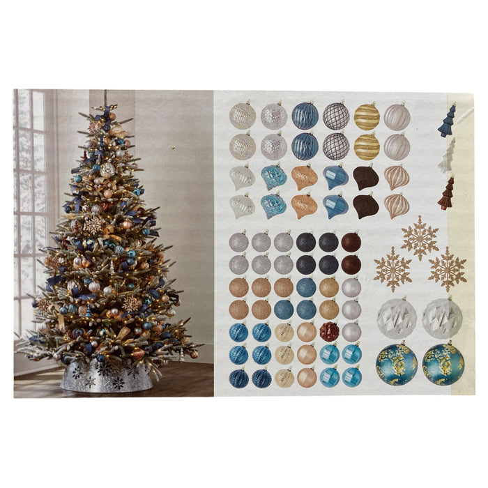 Member's Mark 76-ct. Shatterproof Ornament Collection, Blues & Metallics