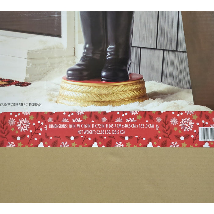 Member's Mark 15 LED Pre-Lit Hand Painted Grand Nutcracker, 6ft, Multicultural