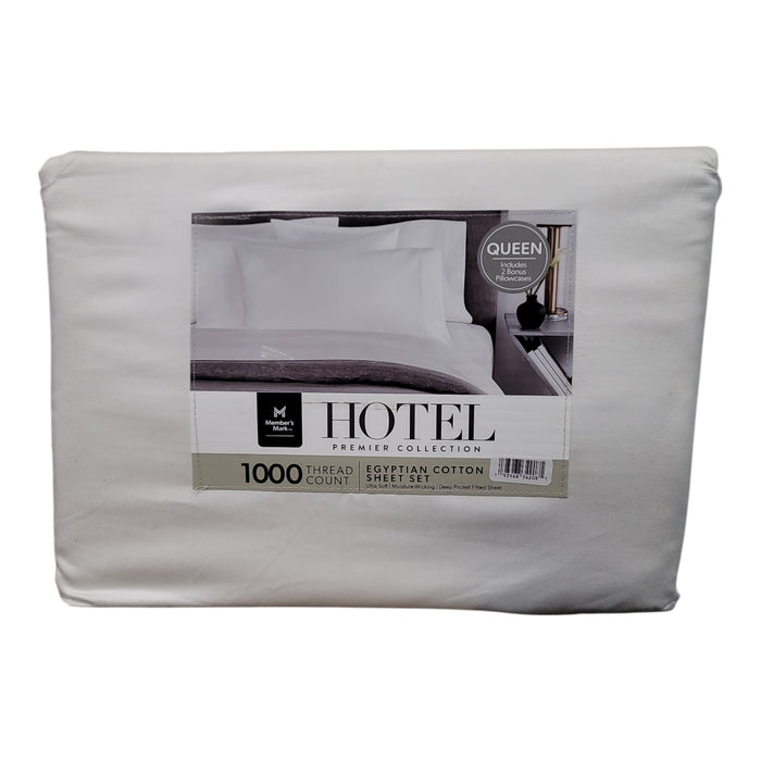Member's Mark Hotel 1000 Thread Count Egyptian Cotton 6 Pc Sheet Set, Queen Size