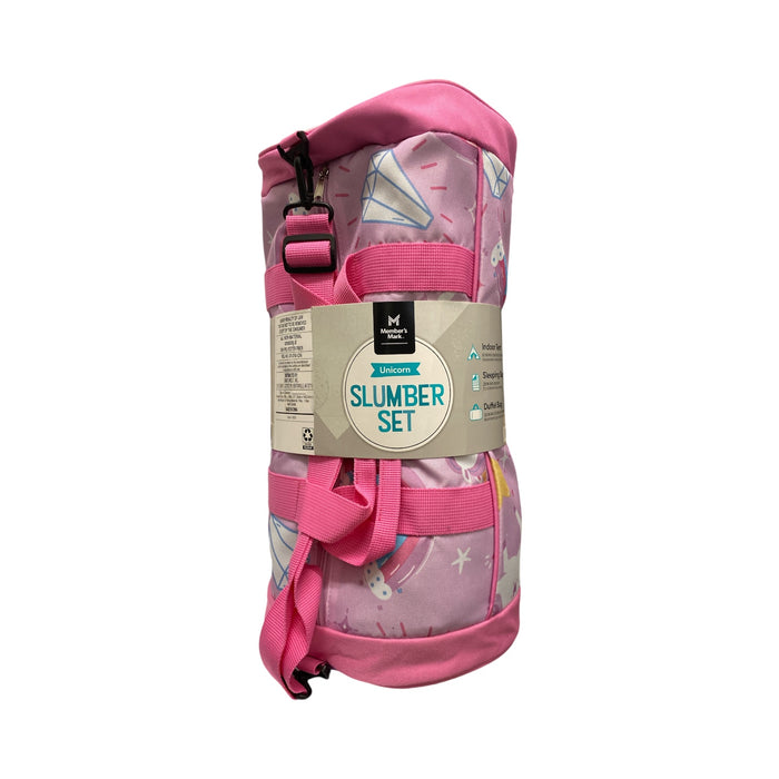 Member's Mark 3 Piece Slumber Set, Indoor Tent, Sleeping Bag & Duffle, Unicorn