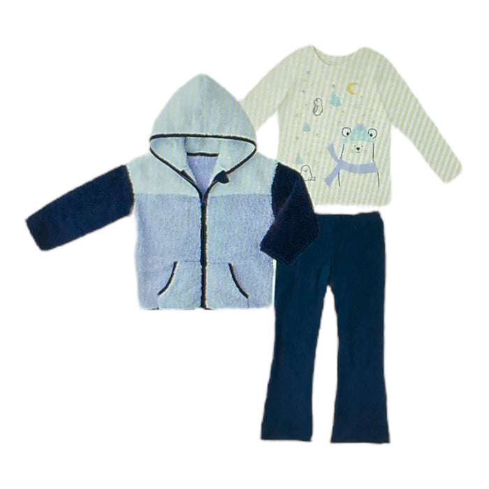 Member's Mark Girl's 3 Piece Cozy Full Zip Hooded Jacket Set