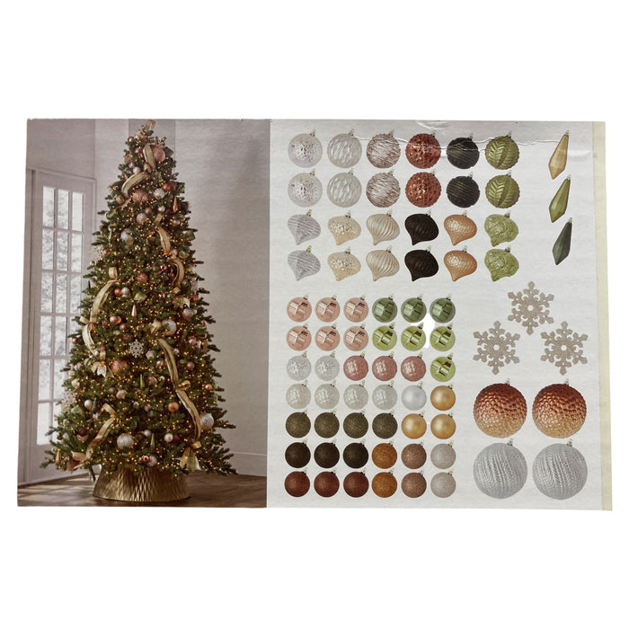 Member's Mark 76-ct. Shatterproof Ornament Collection, Greens & Metallics