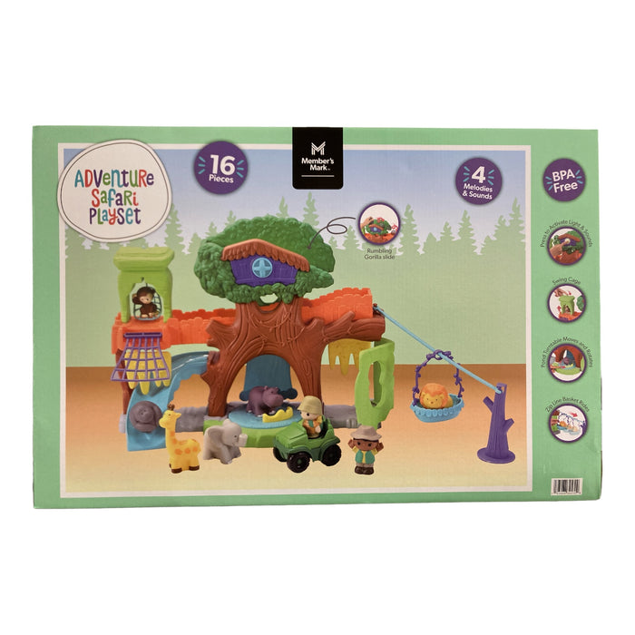 Member's Mark Preschool Safari Playset with Music and Jungle Sounds, 16 Pcs