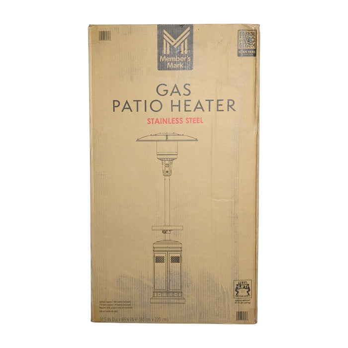 Member's Mark Stainless Steel Patio Heater with LED Table, 50000BTU