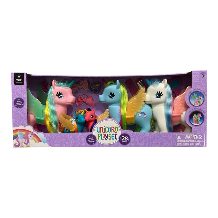 Member's Mark 28 Piece Unicorn Playset with Glow in the Dark Wings ...