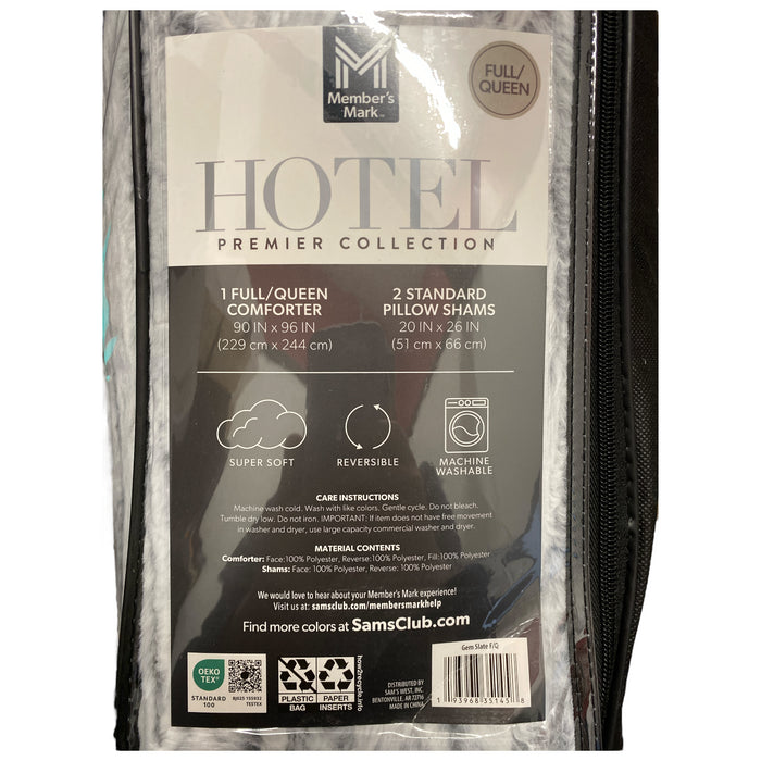 Member's Mark 3pc Hotel Premier Collection Faux Fur Comforter Set, Full/Queen