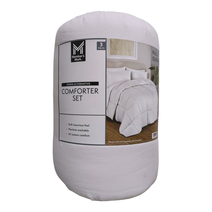 Member's Mark Down Alternative 3pc Comforter Set, Full/Queen