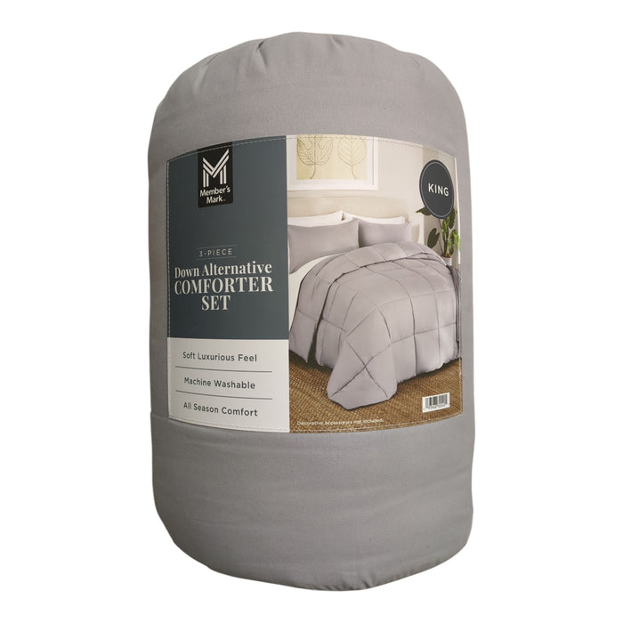 Member's Mark Down Alternative 3pc Comforter Set, King
