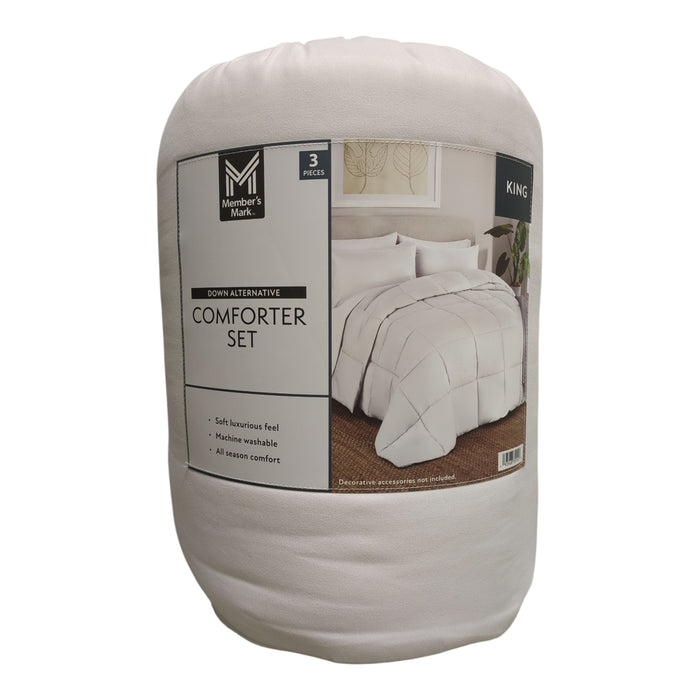 Member's Mark Down Alternative 3pc Comforter Set, King
