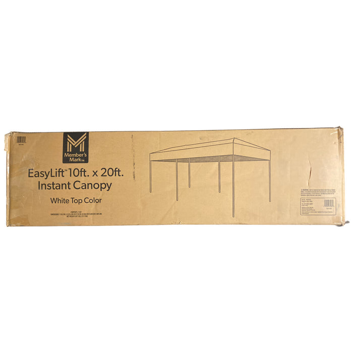 Member's Mark 10x20 EasyLift Steel Framed Instant Canopy, White