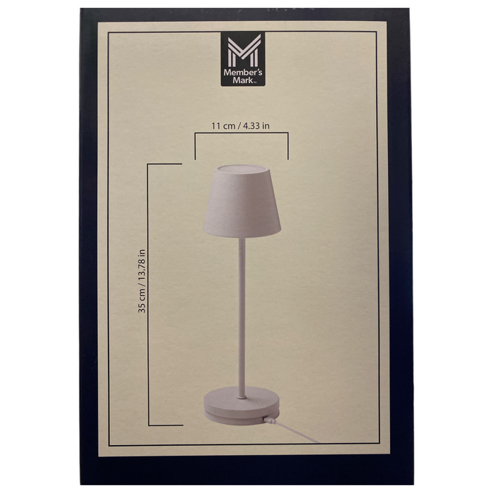 Member's Mark Rechargeable White LED Patio Touch Lamps, Set of 2