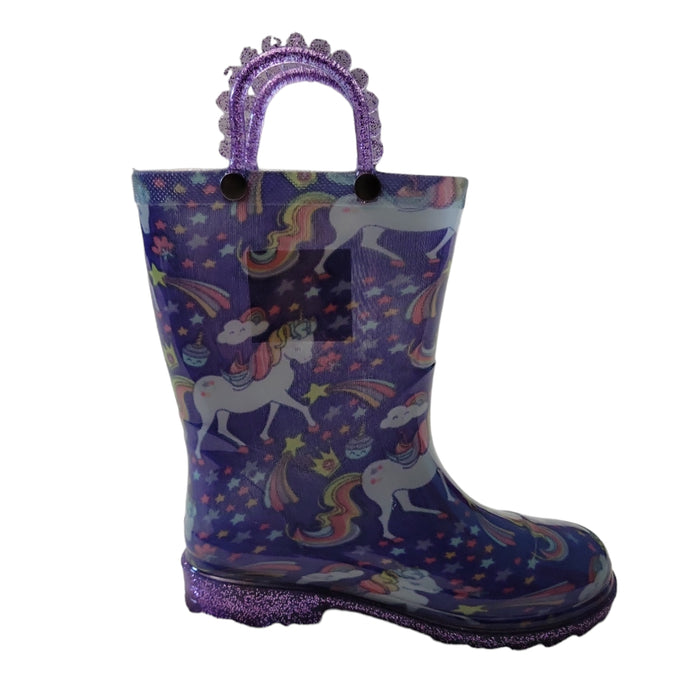 Member's Mark Girl's Waterproof Light Up Easy Pull-On Rain Boots