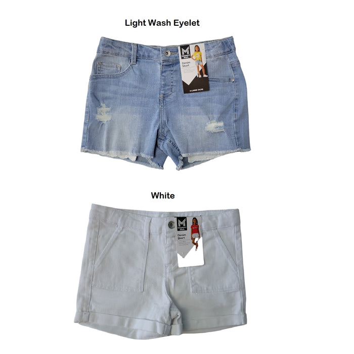 Member's Mark Girls Adjustable Inner Waistband Soft & Stretchy Denim Short