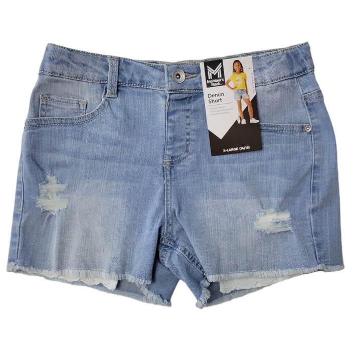 Member's Mark Girls Adjustable Inner Waistband Soft & Stretchy Denim Short