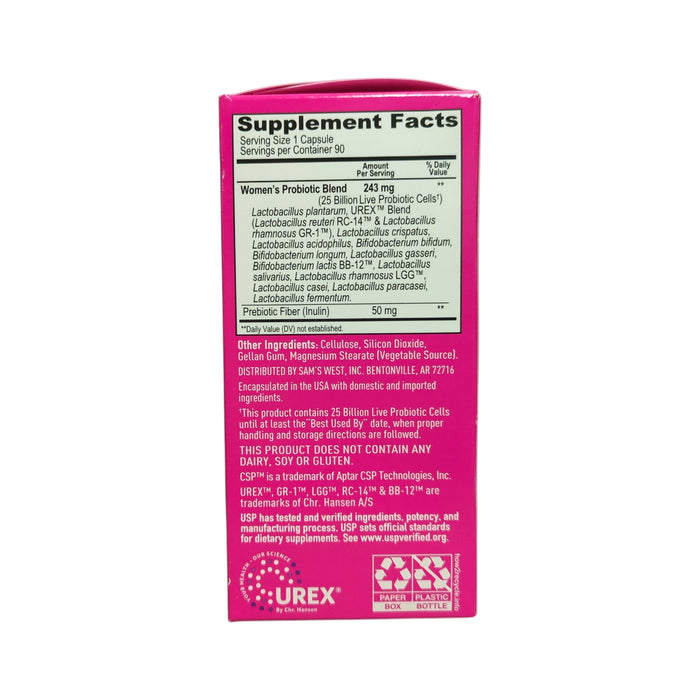 Member's Mark Women's Daily Probiotic Capsules, 90ct