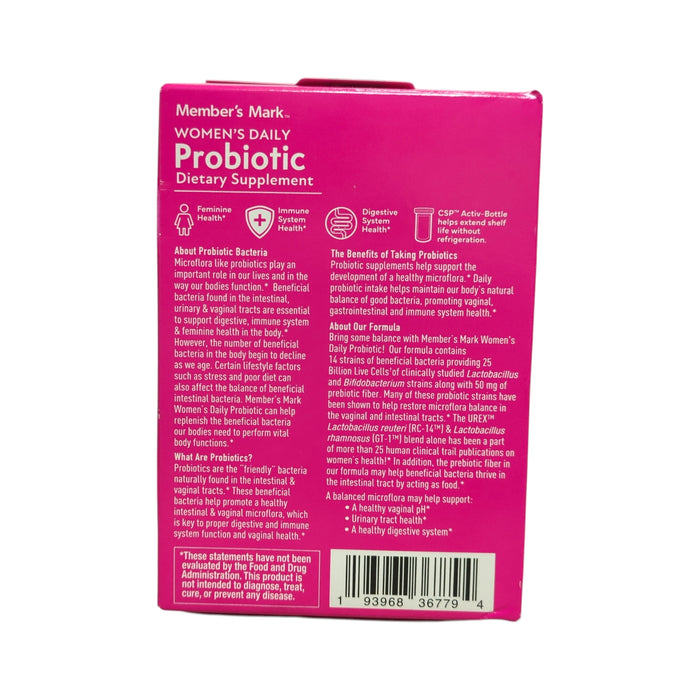 Member's Mark Women's Daily Probiotic Capsules, 90ct