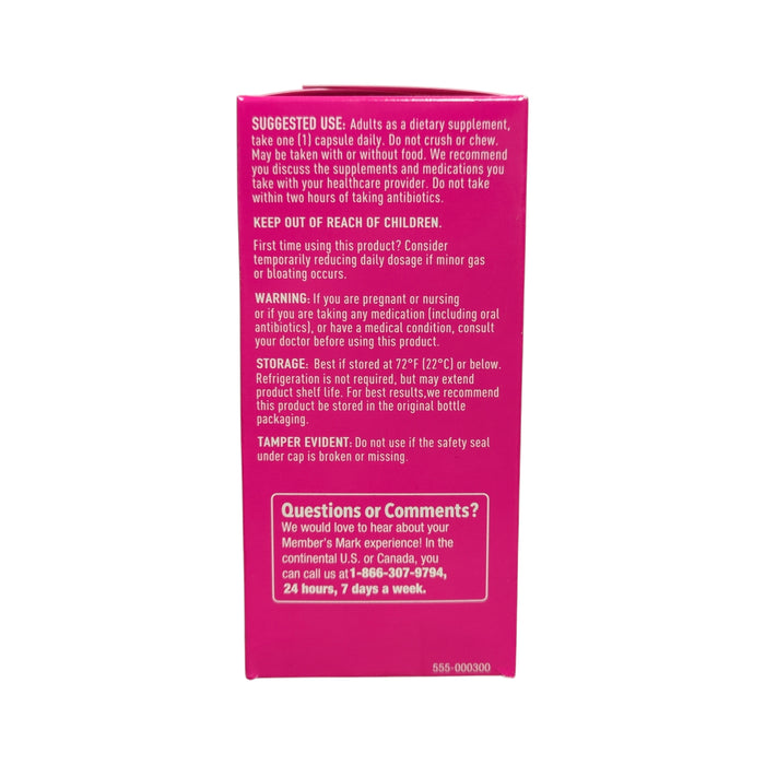 Member's Mark Women's Daily Probiotic Capsules, 90ct
