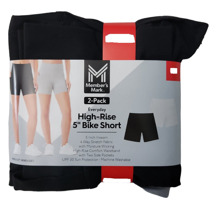 Member's Mark Ladies UPF 50 Sun Protection 5" Bike Shorts- 2 Pack