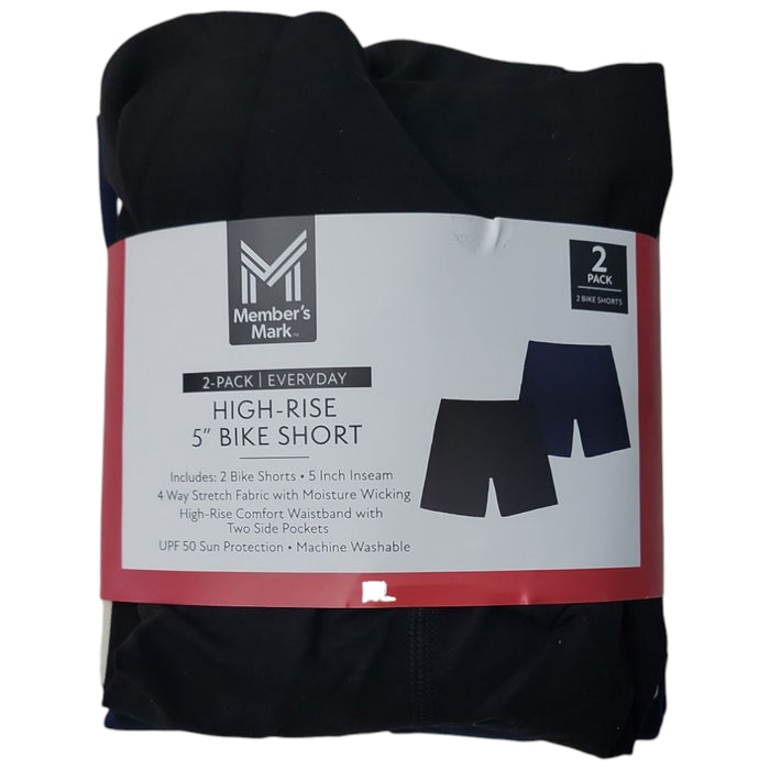 Member's Mark Ladies 5" Bike Shorts- 2 Pack, LBSS1262-A