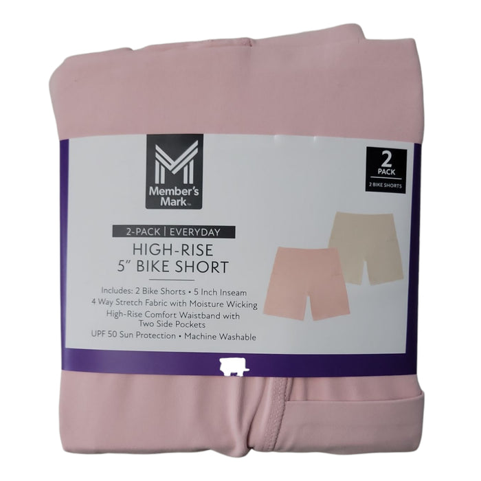 Member's Mark Ladies 5" Bike Shorts- 2 Pack, LBSS1262-A