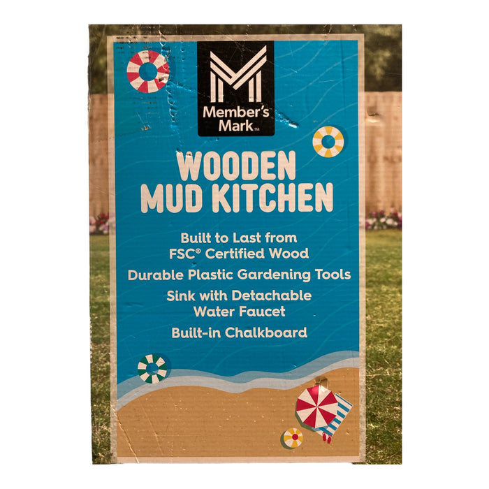Member's Mark Garden Play Wooden Mud Kitchen with Gardening Tools
