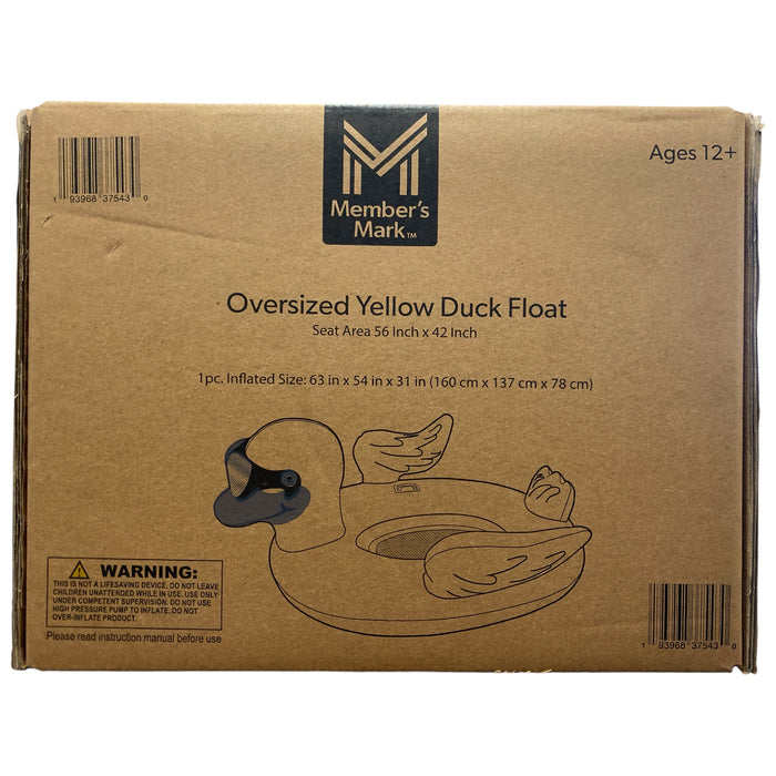 Member's Mark Oversized Yellow Duck Float, 56"x42"
