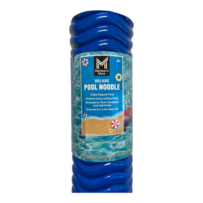 Member's Mark Deluxe Vinyl Dipped Pool Noodle, 46"x5.5", Blue