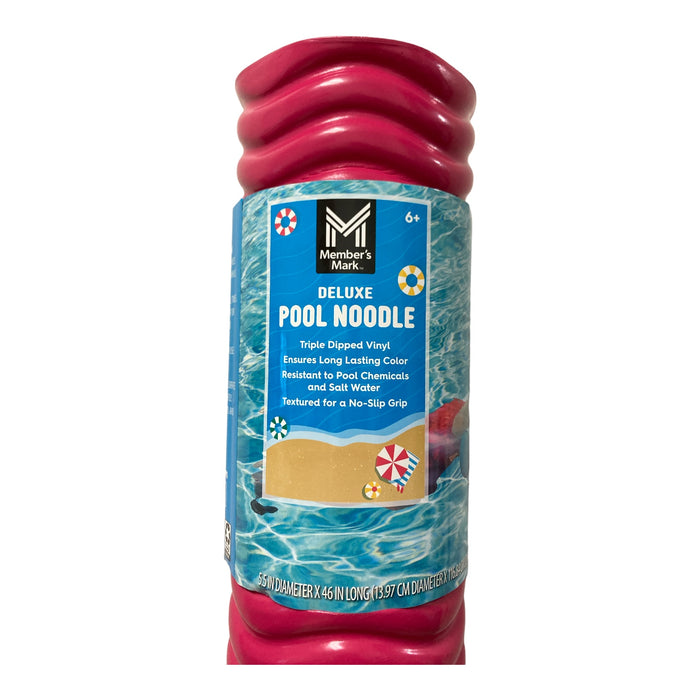 Member's Mark Deluxe Vinyl Dipped Pool Noodle, 46"x5.5", Fuchsia Blast
