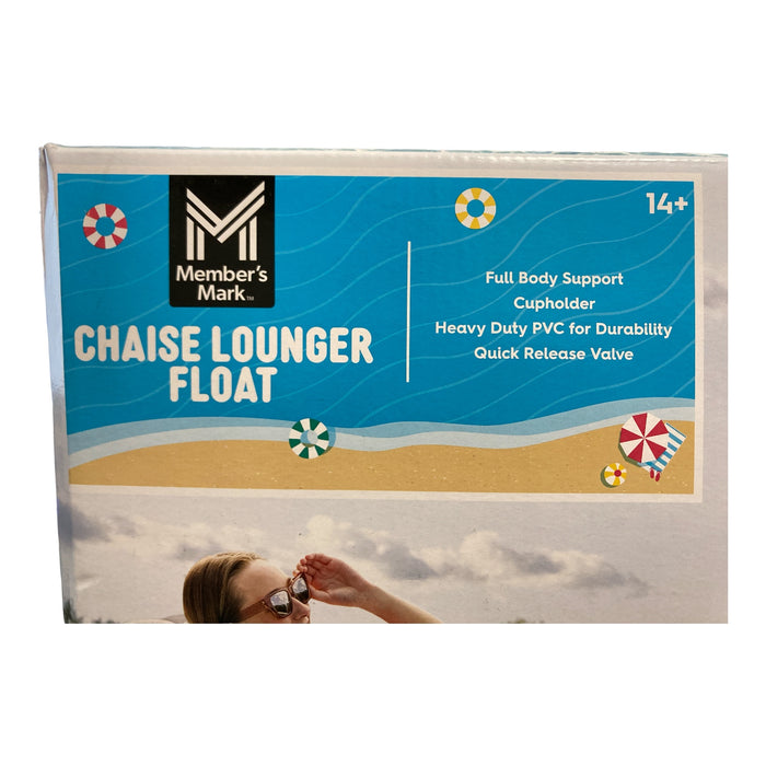 Member's Mark Clear Chaise Lounger Pool Float, 68"x34"x30"
