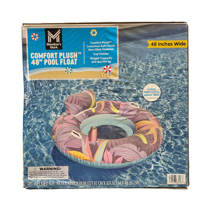 Member's Mark Comfort Plush Soft Touch 48" Pool Float (Tropical)