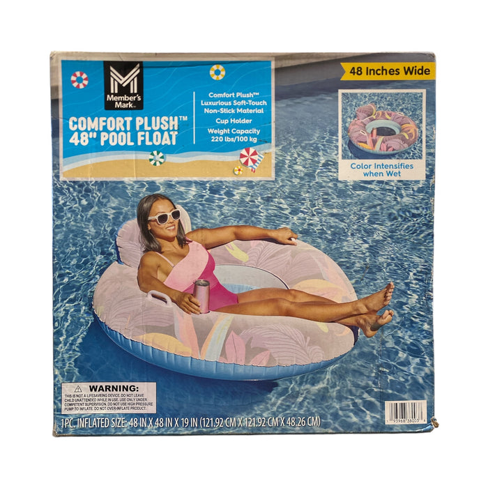 Member's Mark Comfort Plush Soft Touch 48" Pool Float (Tropical)