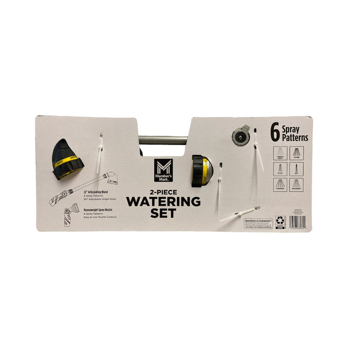 Member's Mark 2-Piece Watering Set, Heavy Duty Spray Nozzle, 22" Wand