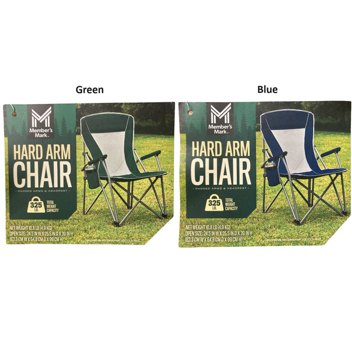 Member's Mark Adult Folding Steel Frame Hard Arm Camping Chair