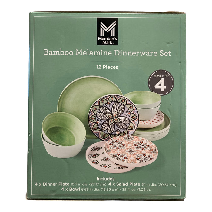 Member's Mark BPA Free Melamine Dinnerware Set, 12pc