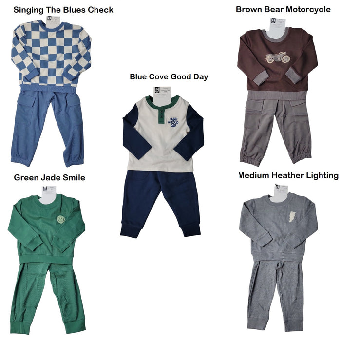 Member's Mark Boys 2-Piece Long-Sleeve Shirt Jogger Playwear Set