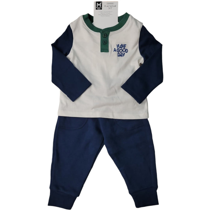 Member's Mark Boys 2-Piece Long-Sleeve Shirt Jogger Playwear Set