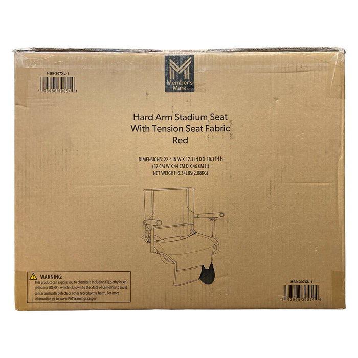 Member's Mark Lightweight Hard Arm Stadium Seat with Tension Fabric Seat