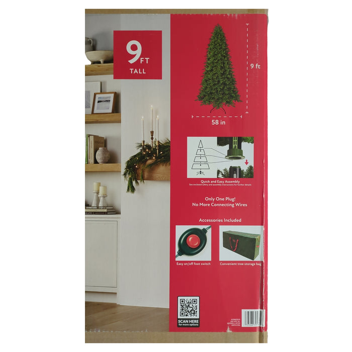 Member's Mark Norway Fir Warm White Micro-LED Pre-Lit Christmas Tree, 9ft