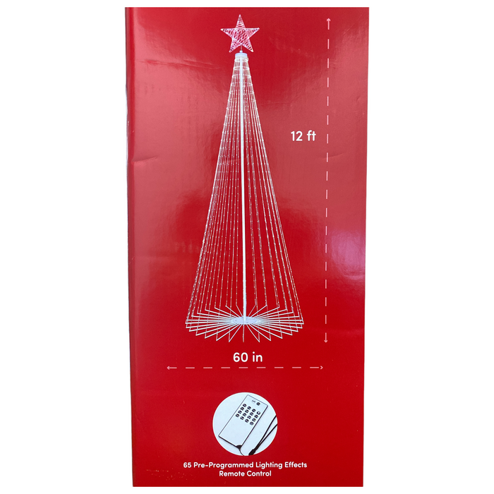 Member's Mark 12ft Multicolor Lightshow Tree, 65 Pre-Programmed Light Effects