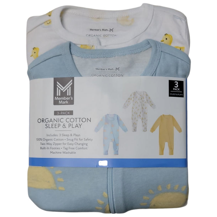 Member's Mark Baby 3-Pack Organic Cotton Soft Sleep And Play