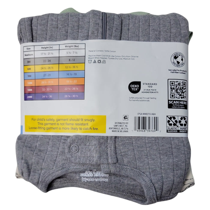 Member's Mark Baby 3-Pack Organic Cotton Soft Sleep And Play