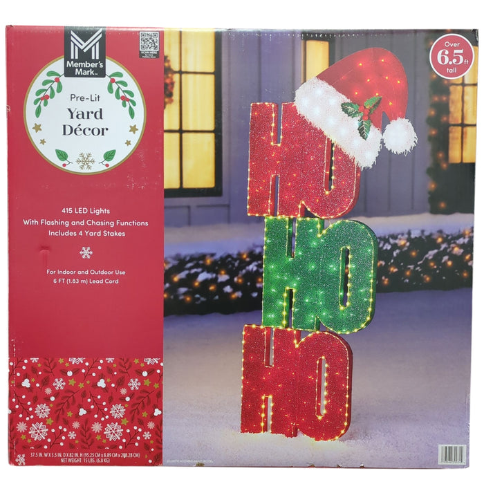 Member's Mark 415 LED Pre-Lit HOHOHO Yard Decor Sign, 82"