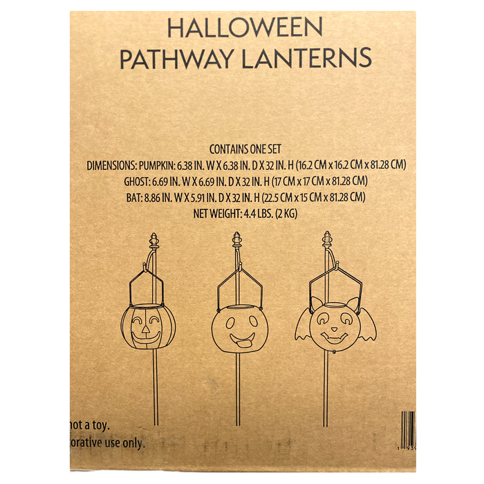 Member's Mark Solar LED Spooky Lawn Stakes, Set of 3