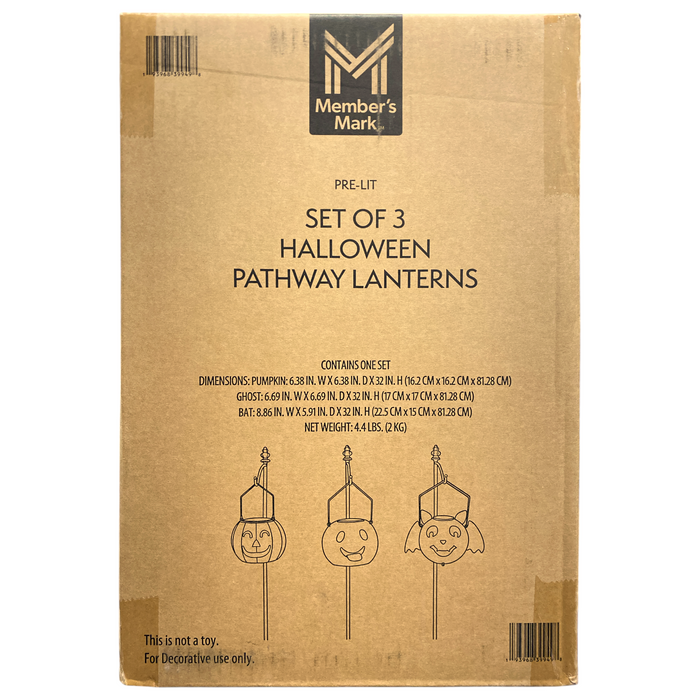 Member's Mark Solar LED Spooky Lawn Stakes, Set of 3