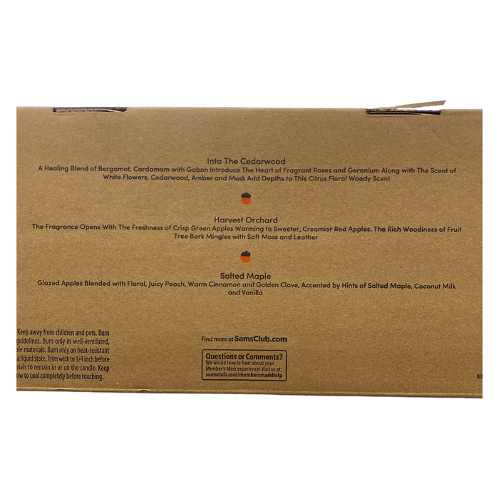 Member's Mark Decorative Glass Pumpkin Candles, Scented, 3pk