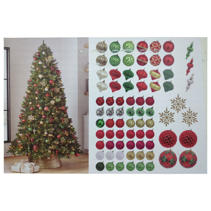 Member's Mark 76-ct. Shatterproof Ornament Collection, Red/Green