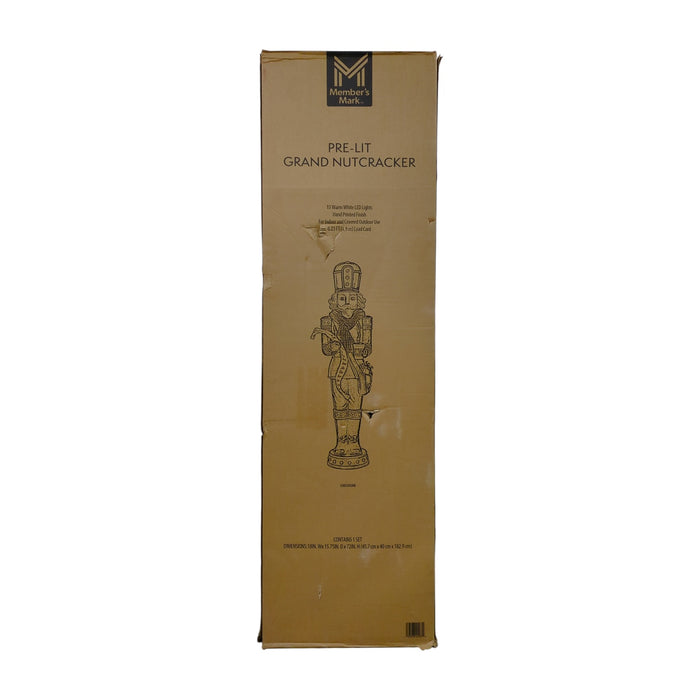 Member's Mark LED Pre-Lit Hand Painted Grand Nutcracker, 6ft, Caucasian