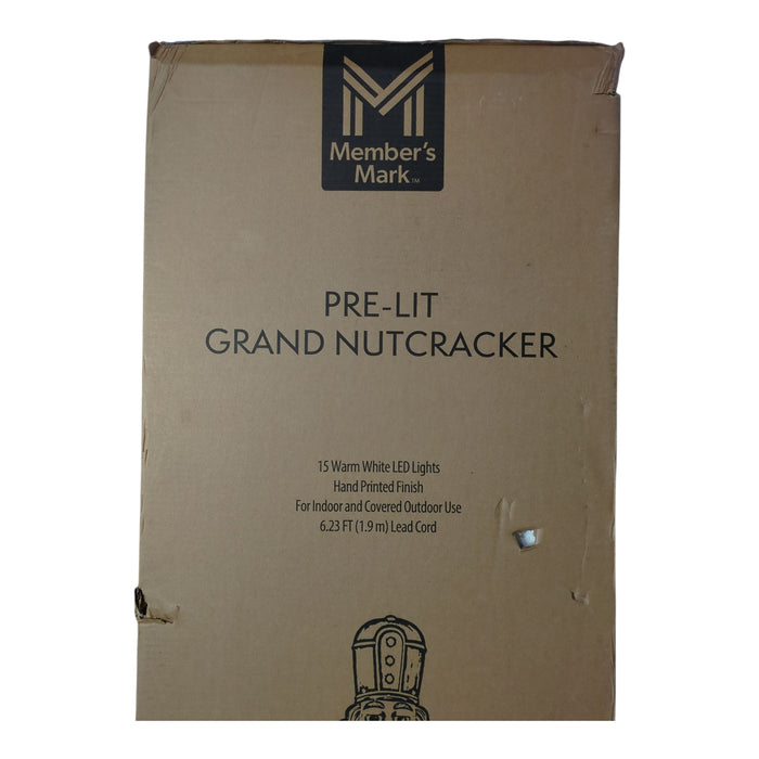 Member's Mark LED Pre-Lit Hand Painted Grand Nutcracker, 6ft, Multicultural